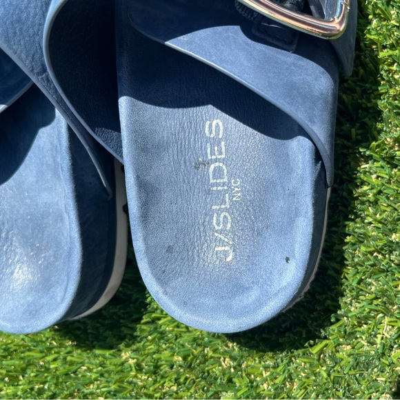 J/Slides ROGET SLIDE SANDAL IN NAVY NUBUCK Size 7 - Picture 5 of 10
